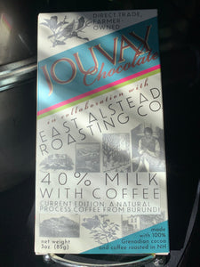 JOUVAY 40% MILK CHOCOLATE BAR w/EARC COFFEE